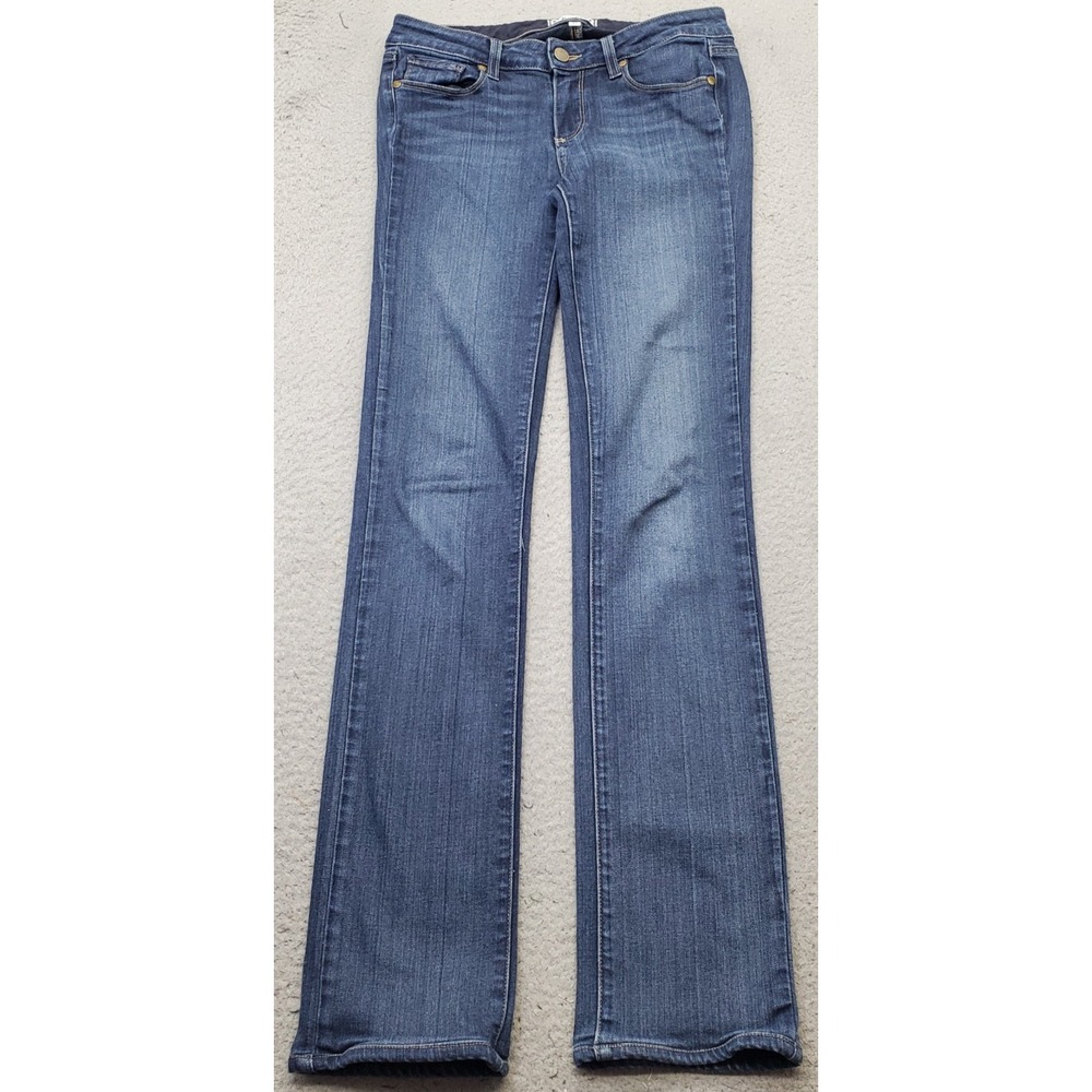 Paige Skyline Straight Leg Jeans Womens 27 Blue Denim Medium Wash Streetwear